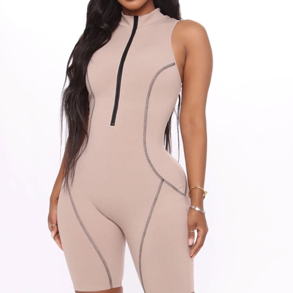 Sport mode biker shorts romper
